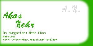 akos nehr business card