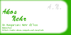 akos nehr business card